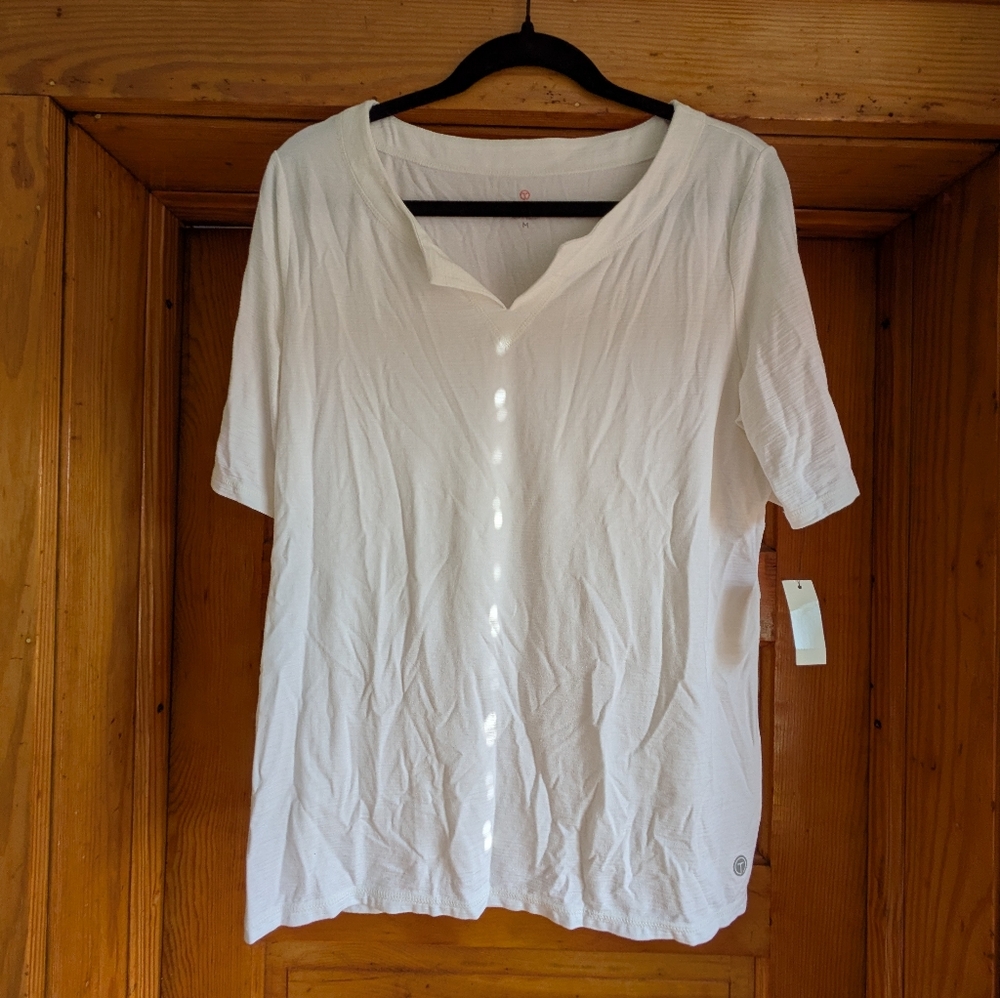 Talbots White Short Sleeve Tee